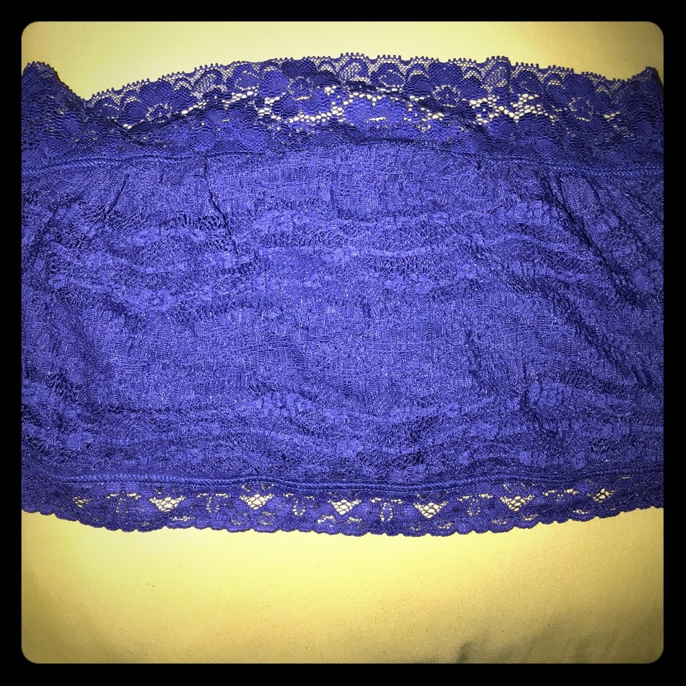 Free People Intimately. Blue lace bandeau. Size M